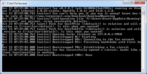 Running Tor from the Tor Expert Bundle on Windows